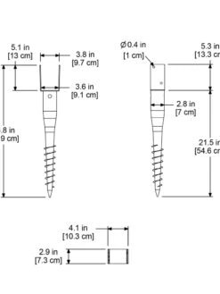 No-Dig Ground Screw For Mailpost -US Organic Seed Sales Store 8587086 02V tif