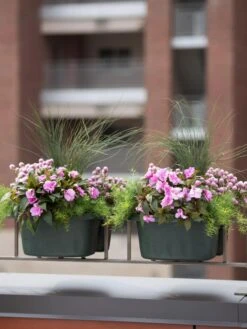 Self-Watering Saddle Railing Planter, 16" -US Organic Seed Sales Store 8592175GR 2430 tif