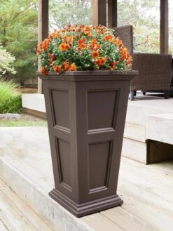 Fairfield Self-Watering Tall Patio Planters, 34” -US Organic Seed Sales Store 8600109 03V tif