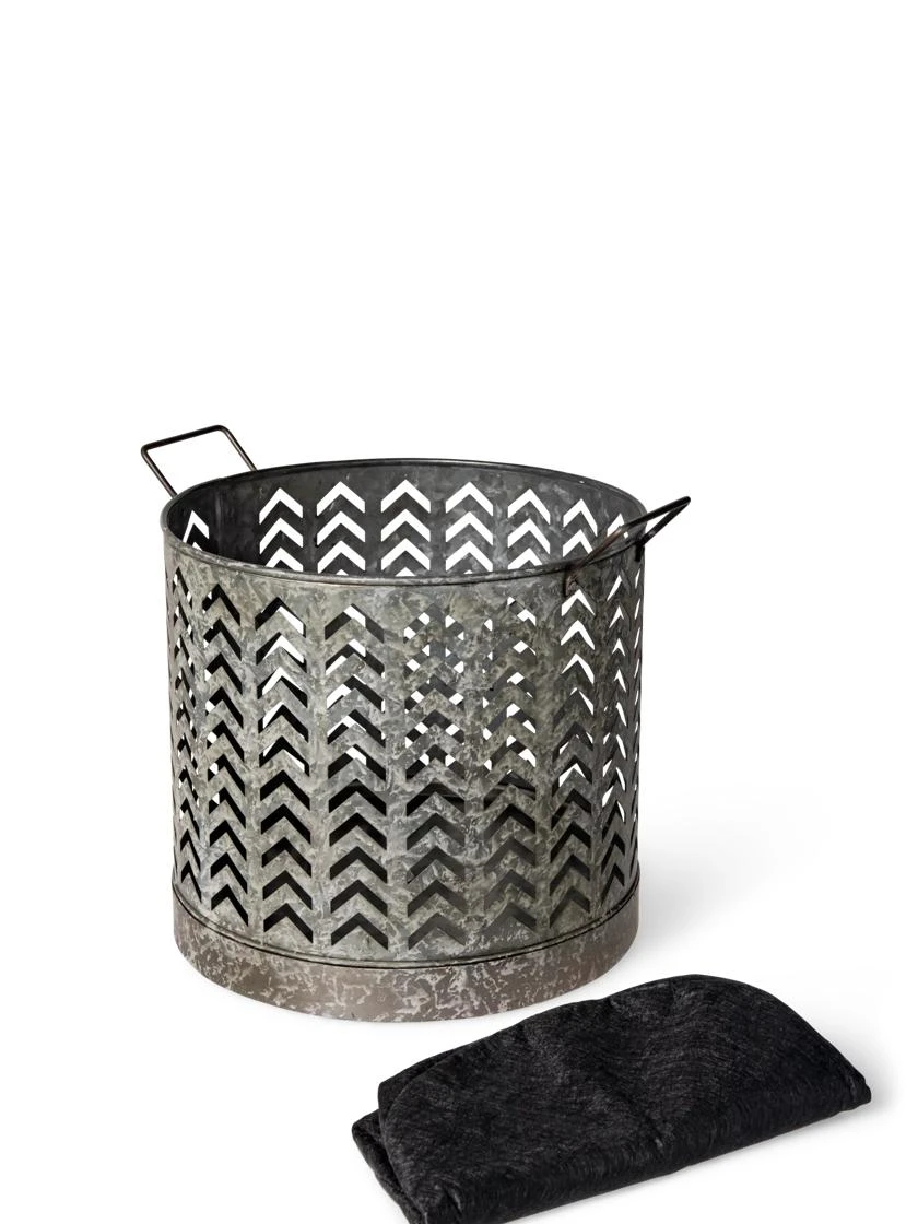 Galvanized Grow Bag Planter 12" 2 Galvanized Grow Bag Planter 12" - Image 2