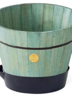 VegTrug® Build-a-Barrel Wooden Planter With Self-Watering Reservoir Tray, 18" -US Organic Seed Sales Store 8610253 07V tif