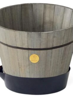 VegTrug® Build-a-Barrel Wooden Planter With Self-Watering Reservoir Tray, 18" -US Organic Seed Sales Store 8610253 08V tif