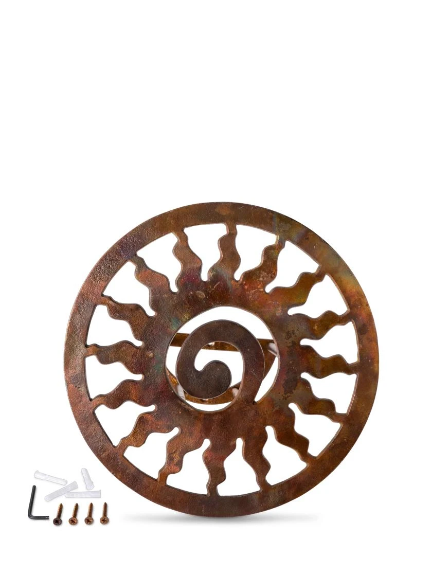 Rustic Sun Wall-Mount Garden Hose Hanger 3 Rustic Sun Wall-Mount Garden Hose Hanger - Image 3