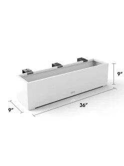 Veradek Metallic Series Railing Planters -US Organic Seed Sales Store 8611610 28v