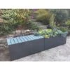 Nice Aluminum Trough Planters With Bench Top, 16"High