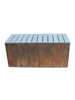 Nice Corten Trough Planters With Bench Top -US Organic Seed Sales Store 8612399 01v