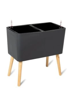 Ava Self-Watering Rectangular Planter -US Organic Seed Sales Store 8612691 217 ava self watering rectangular planter gray