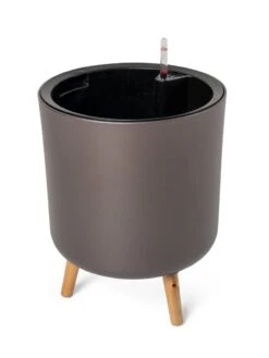 Ava Self-Watering Round Planter -US Organic Seed Sales Store 8612692 298 ava self watering round planter coffee
