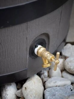 Round Rain Barrel With Planter, 35 Gallons -US Organic Seed Sales Store 8612856BK 10V tif