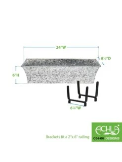 Achla Designs Handrail Flowerbox Bracket Kit For Rail -US Organic Seed Sales Store 8612884 02v