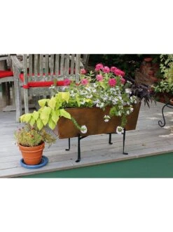 Achla Designs Copper Flower Box With Folding Stand 8 Achla Designs Copper Flower Box With Folding Stand -US Organic Seed Sales Store 8612914 04v