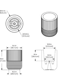 Arden Round Planter -US Organic Seed Sales Store 8613267 01V tif