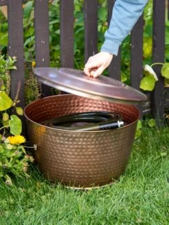 Hammered Copper Hose Pot With Lid 12 Hammered Copper Hose Pot With Lid -US Organic Seed Sales Store 8613311 0010