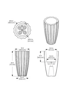 Sedona Tall Planter, 28" Height -US Organic Seed Sales Store 8613525 10V 3 4
