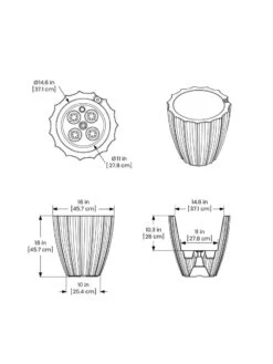 Sedona Round Planter, 18" Diameter 8 Sedona Round Planter, 18" Diameter -US Organic Seed Sales Store 8613526 07V 3 4