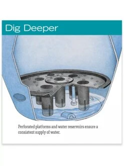 Viva Round Self-Watering Rolling Planter, 14" Diameter -US Organic Seed Sales Store hiw 39 326 jpg